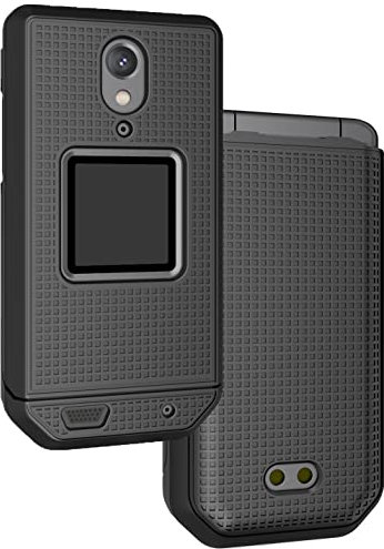 Nakedcellphone Case for CAT S22 Flip Phone, Slim Hard Shell Protector Cover - Black