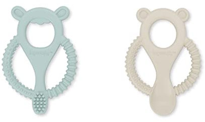 Ingenuity, Zahnfleisch Kumpels Beruhigendes Baby Beißspielzeug BPA-frei Silikon, Alter 3 Monate+, Unisex, 2er-Pack