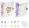 YAANBUNB 2 Stk Ringbuch Mini 3 Ringe Mini Journal Ringbuch 3 Loch Transparent Notizbuch Tagebuch Rosa Lila Ring Buch Durchsichtig Notizringbuch mit PVC Hüllen und 12 Stück Titelblatt für Büro Schule