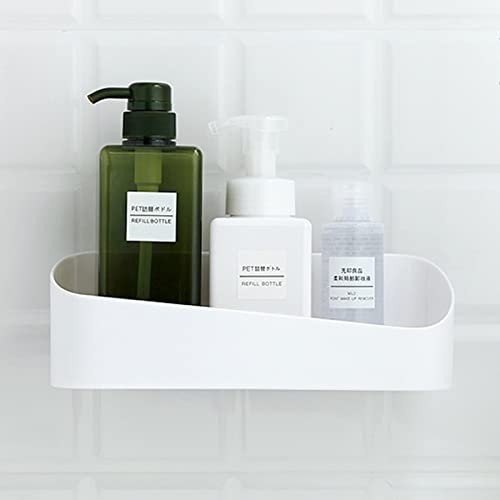 Torytoe Duschablage Ohne Bohren Plastik, Badezimmer Organizer Duschablage zum Hängen Badezimmer Regal Weiß Duschregal Duschkorb Kommt Duschkörbe an der Wand montiert für Bad und Küche Organizer