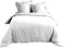 douceur d'intérieur, Housse de Couette (260 x 240 cm) Percaline Blanc, Percale de Coton
