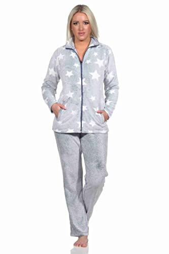 Normann Damen Hausanzug in Sterneoptik aus kuschelig warmen Coralfleece