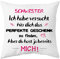 Shoppawhile Schwester Geschenk zum Geburtstag Geschenke für Schwester Weihnachten Geschenk Schwester Kissenbezug 45x45cm