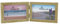Smiling Art Bilderrahmen für 2 Fotos aus Holz, klappbarer Bilderrahmen, Doppelrahmen (Beige, Querformat, 2x10x15 cm)