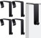 Oudain Universal-Trennwand-Aufhänger-Set, Bürokabine, Whiteboard, Aufhänger, Metall, Tür-Spiegelhaken, verstellbar, passend für 3,8 bis 6,3 cm dicke Paneele, Schwarz, 4 Stück
