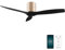 Cecotec Ventilador de Techo EnergySilence Aero 5500 Aqua GoldBlack Connected, Motor DC 40W, Diámetro 132 cm, Bajo consumo, Wifi, Mando, Exteriores, Temporizador, Verano e invierno, Silencioso