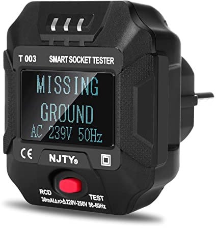 Weigudoc Tester di Presa, Strumento Di Ispezione Guasto Interruttore di Perdite Elettrico Presa Display Digitale LCD, Scuola, Laboratorio, Tester Circuito Di Fabbrica