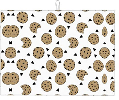 Cookies Food Chip Kekse Große Küche Trocknen Pad 45,7 x 61 cm Küche Arbeitsplatte Saugnapf Geschirrspüler Drainage Pad