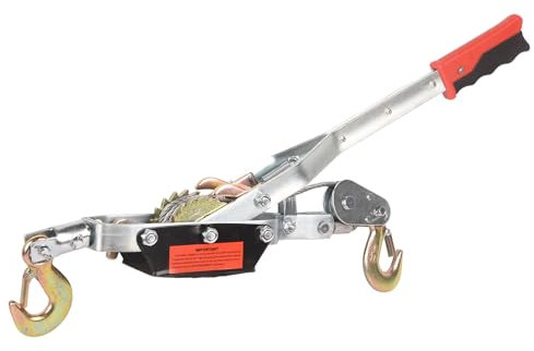 Dawot Come Along Winch 4T/8800lbs Come Along Ratchet Tool with 2 Gears 2 Hooks Hand Winch with 9.8ft Steel Cable Automotive Hoist Winch Puller for Construction, Automotive Farm Work