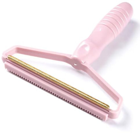 Luckious Reusable Dog and Cat Fur Removal Tool Pet Hair Remover - Portable Carpet Scraping for Sofas, Furniture, Carpets, Cushions and Clothing(Pink or Blue)