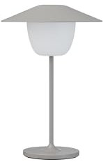 Blomus Mobile Leuchte -ANI Lamp Mini- Tischlampe mit Akku für Innen und Außen, 3 Lichtfarben, Dimmbar per Touch 14 x 21 cm (Satellite)