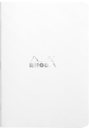 Rhodia 119187Cpack - Packung 10 Notizheft - Kladde geheftet, DIN A5 (21x14,8 cm), liniert, 48 Blatt, 80g, Weiß, 1 Pack