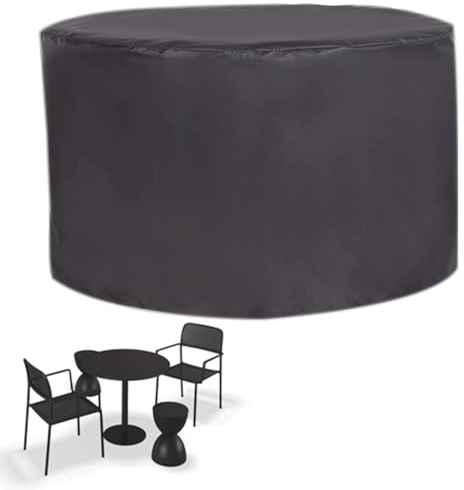 Runde Gartenmöbelabdeckungen 120x90cm, Abdeckungen für Terrassenmöbel, Heavy Duty Winddicht, Schwerlast 420D Oxford Gewebe Schutzhülle, für Gartentische Terrassenmöbel
