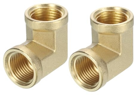QUARKZMAN Messing Schlaucharmaturen Winkel 90°3/8 NPT(Dm.17,06mm) 2 Stück
