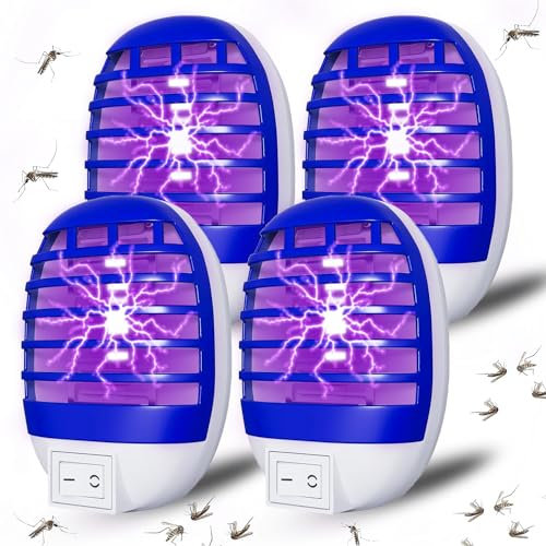 YeahBoom 4 Stück Insektenvernichter Elektrisch,Mückenfalle Elektrisch,Mückenlampe,Elektrischer Insektenvernichter,Insektenvernichter,Insektenvernichter Mückenfalle,Mosquito Killer mit UV-Lampe