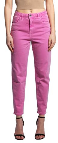 JOPHY & CO. Pantalone Jeans Denim Donna Cinque Tasche in Cotone Elasticizzato (cod.1372) (Fucsia, M)