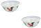 ANDRESLAD 2pcs Vintage Rice Bowl Retro High Foot Serving Dish for Farmhouse Decor Elegant Food Storage Bowl Smooth Edges for Noodles Soup and Rice Design for Everyday Use