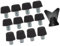 12 pezzi chiodi per scarpe da calcio chiodi per scarpe da calcio comodi 8 mm 11 mm con chiave inglese tacchetti da rugby per scarpe da ginnastica, Nero
