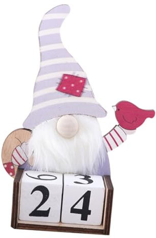 BUGUUYO 1stück Titel Kreativer Weihnachtskalender Aus Holz Niedlicher Tischkalender Für Weihnachten Einstellbares Datum Dekorativ Für Wohnzimmer Und Küche