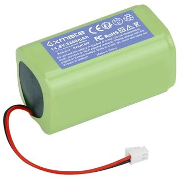 Examte Batterie de rechange, 14,8 V, 3200 mAh, compatible avec Shark AI Robot PRO RV2001WD, ION Robot Vacuum R71, Vacuum R72, Vacuum R75, Shark ION Robot RV700_N, RV720_N