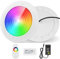 COOLWEST Foco LED Piscina Relleno de Resin, 32W Lámpara Piscina para Superficie extraplano, Lámpara Piscina RGB Multicolor Sincronizada LED Bombilla con Remoto, IP68 Impermeable, 24V CC, Regulable