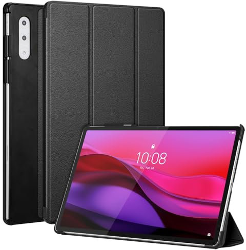 Fintie Hülle für Lenovo Yoga Tab Plus Tablet 12.7 Zoll 2025 (TB-520FU), Schlank Kunstleder Schutzhülle, Schwarz