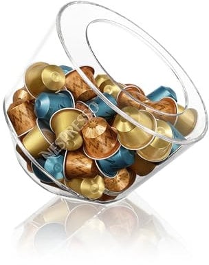 Nespresso Bonbonnière, Porta capsule, può contenere fino a 50 capsule, colore Trasparente