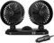 Shengruili Auto Ventilator,12V Doppelkopf Ventilator Auto,360 ° Drehbarer Doppelköpfiger Ventilator,Auto Kfz Lüfter,Autolüfter,Auto Ventilator für Rücksitz,RV, LKWs, SUV