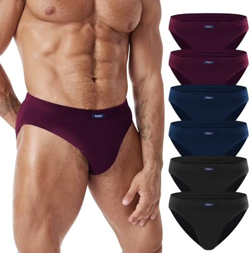 FALARY Herren Slip Baumwolle Unterhosen Männer 6/12er Pack | 100% Baumwolle, stabiler Halt und angenehme Passform, 3D-Schritt mit viel Platz, weich und hautfreundlich, etikettlos