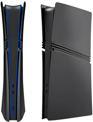 Faceplate for PS5 Pro Digital Edition, PS5 Pro Cover Face Plates ABS Hard Shockproof Anti-Scratch Dustproof Protective Skin Shell Accessories for PlayStation 5 Pro Console Digital -Black