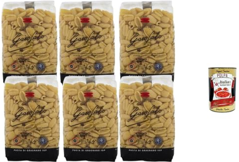 Italian Gourmet Pasta Gnocchi Sardi 6 x 500 g – Hartweizengrieß aus Italien, ideal für Sugo & Pasta-Rezepte, al dente Genuss + Italian Gourmet Polpa