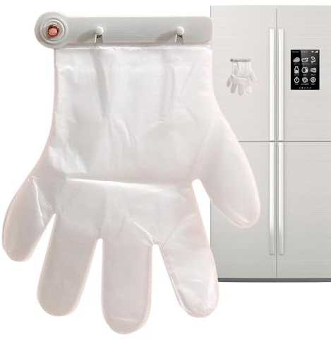 Genérico Wall Glove Holder | Hanging Hooks for Mitt Storage - Compact Dispenser with Clips and 100 Gloves for Hairdressing, Catering and Car Washing