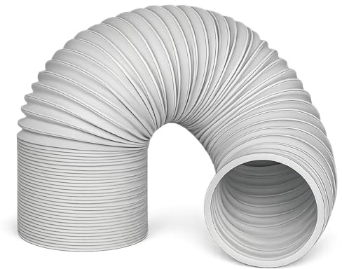 Tubo Salida Aire Secadora Ø100 mm x 3 Metros – Tubo Ventilación Flexible 100mm Blanco, Silencioso – Para Aire Acondicionado Portátil, Secadora y Ventilación | Fluvia