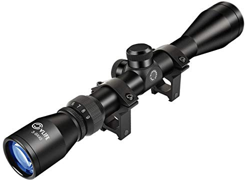 CVLIFE 3-9x40 Optics R4 Reticle Crosshair Scope with 20mm Scope Mounts, Black