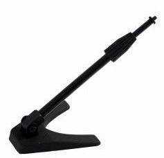 SMICS-600-BK - Asta Da Tavolo Per Microfono Nera Con Base Pesante In Ghisa