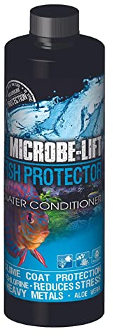 MICROBE-LIFT Fish Protector Water Conditioner, Aquatic Stress Reducer, Forms Multiple Layers of Slime Coat Protection, 16 oz