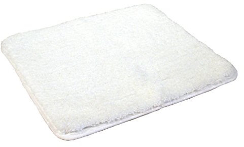 Kinzler J-10003/00 Weiss Badematte, Mikrofaser, 50x55 cm ohne Ausschnitt