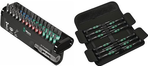 Wera 05057690001 BC Impaktor/30 Bit-Check, 30 piezas + 05073675001 - Kraftform Micro-Set/12 SB 1 Juego de destornilladores para usos electrónicos, 12 piezas