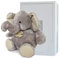 HISTOIRE D'OURS - Peluche Éléphant Safari - Doudou Bébé Ultra Doux 14 Cm - Boîte Cadeau pour Offrir - Cadeau Naissance Fille Garçon - Peluche Premier Âge - Animal Savane Adorable - HO1948