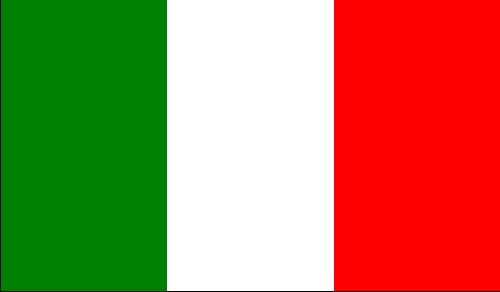 Fahne: Italien-Flagge mit Metallösen, Polyester, 150 x 90 cm