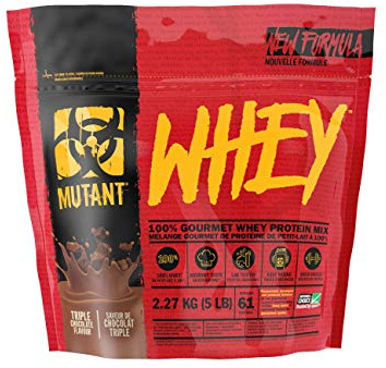 Mutant Whey – 100% Whey Protein Powder, Gourmet Taste, 22g of Protein, 10.4 g EAAs, 5 g BCAAs, Fast Absorbing, Easy Digesting - 2.27 kg - Triple Chocolate