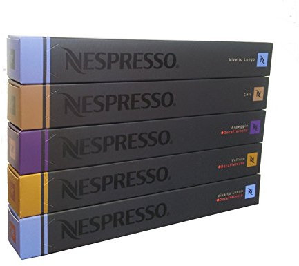 50 Nespresso Coffee Capsules Decaffeinato Pack