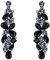 EVER FAITH® Tropfen Blume Cluster Dangle Ohrringe Jet farbe österreichischen Kristalls schwarz-Ton N02056-5