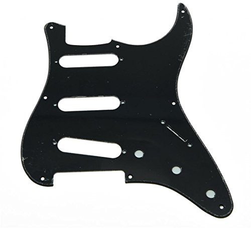 KAISH Northwest Guitars Northwest Guitars Schlagbrett für Stratocaster, 8 Löcher, amerikanischer Vintage-Stil, 1-lagig, Schwarz