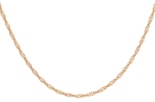 CARISSIMA Damen-Panzerkette 9ct Rose Twist Curb 61cm/24 375 Weißgold-5.13.6957