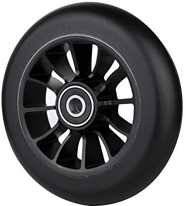 110 mm Rollerrad der Alloy Series Pro Stunt mit ABEC 9 Kugellager passend für MGP/Razor/Lucky/JD Bug Pro Scooter, schwarz