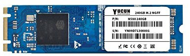 YUCUN Disque Flash M.2 NGFF SSD 256 Go 2280 Interne Solid State Drive 256GB