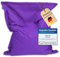 BuBiBag Riesen Sitzsack XXL mit Füllung, Outdoor Sitzsäcke für Kinder und Erwachsene, Beanbag mit waschbarem Bezug & wetterfest (Lila 190x145cm)