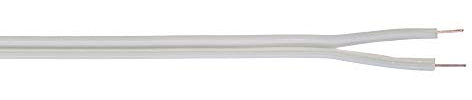 as - Schwabe Cavo di collegamento da 5 m, cavo doppio in PVC H03VH-H, 2 x 0,75 mm², conduttore in rame a trefoli fini con isolamento in plastica, per prese e luci, prodotto in Germania I 30050