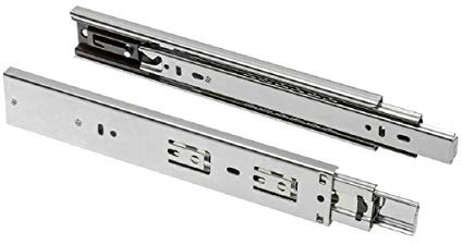 MS Beschläge Schubladenauszug mit Selbsteinzug 1 Paar Vollauszüge 45 mm Höhe Teleskopschiene Teleskopauszug Vollauszug Schubladenschiene (300mm)
